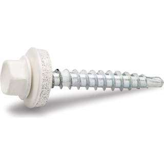 FAST farmerskrue med borespids, hvid, 4,8 x 35 mm - 250 stk.