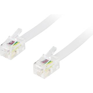 DELTACO modulkabel, 4P4C(RJ9/RJ10/RJ22) til 4P4C(RJ9/RJ10/RJ22), 10m,