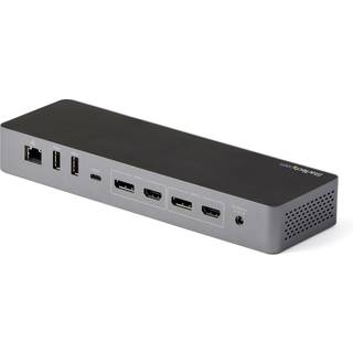 StarTech.com Thunderbolt 3 Dock w/USB-C Host Compatibility - Dual 4K 60Hz DP 1.4 or HDMI TB3/USB-C Docking Station - 1x 8K - 96W PD/5xUSB - docking station - DP - GigE