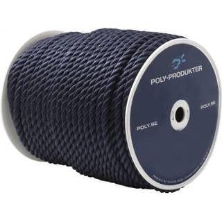 Tovværk på spole PolyRopes PolySoft, 3-slået polypropylen, Ø14 mm, 110 meter, marineblå