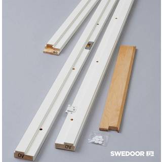 Swedoor +karm fyr hvid 186865 100x786x2089 u/bundstykke snap-in t/725mm letbeslået dør