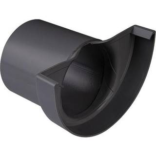 Plastmo endebund med tud, PVC, grafit - nr. 10/Ø75 mm