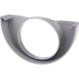Plastmo endebund med hul, PVC, grå - nr. 11/Ø75 mm