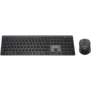 Gembird Backlight Pro Business Slim wireless desktop set - keyboard and mouse set - QWERTY - US - black - Tastatur & Mus sæt - Amerikansk engelsk - Sort