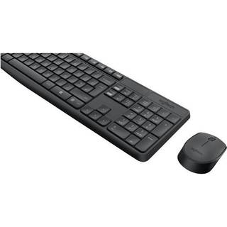 Logitech MK235 - keyboard and mouse set - Czech - Tastatur & Mus sæt - Tjekkisk - Sort
