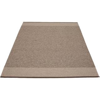 Pappelina Edit Tæppe Dark Brown / Dark Linen / Hør Metallic 140x200 Cm - Plasttæpper Polyester Mørkebrun - ET6F420