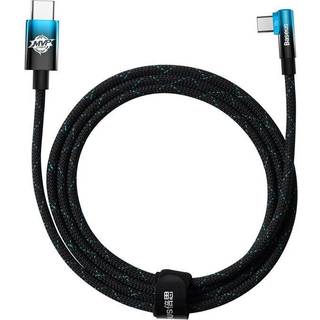 Baseus MVP hårdført USB-C til USB-C kabel med vinkel - 2m - Blå