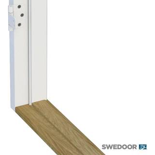 Swedoor +karm fyr hvid 187266 121x886x2089 u/bundstykke snap-in t/825mm letbeslået dør