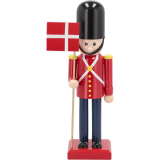Garder med flag 11 x 11 x 38 cm Rød/Sort