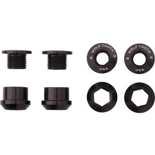 Wolf Tooth Components Set med 4 Chainring Bolts+Nuts til Single-ring (1x) Drivetrains