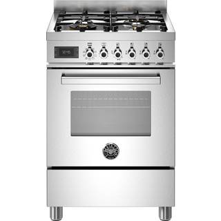 PRO64L1EXT Professional gaskomfur med ovn, 60 cm, rustfrit stål