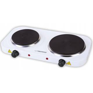 Esperanza - Dobbelt Kogeplade med 5 Temperaturindstillinger, 2500W - Hvid