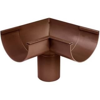 Plastmo plast 90 gr. indvendig gering med tud nr. 11 - 75 mm i brun