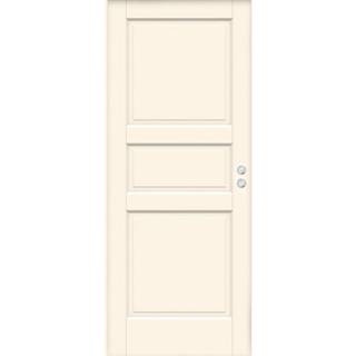 Swedoor skydedør Style 03 825x2040x40 hvid formpres. not i bund+oval skål+trækring