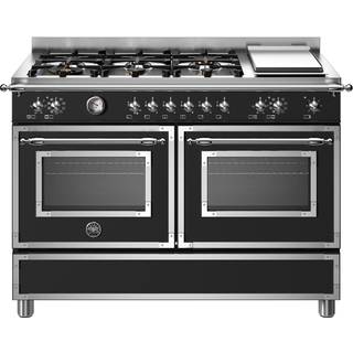 MAS126G2ENET Heritage gaskomfur med dobbeltovn, 120 cm, mat sort