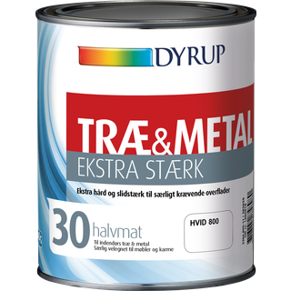 DYRUP Træ & Metal maling Ekstra Stærk Glans 30 Halvmat - 1 liter - Base 10
