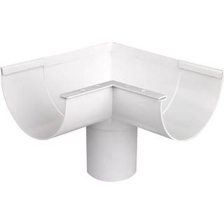 Plastmo plast 90 gr. indvendig gering med tud nr. 11 - 75 mm i hvid