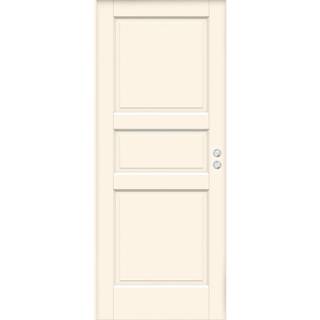 Swedoor skydedør Style 03 725x2040x40 hvid formpres. not i bund+oval skål+trækring