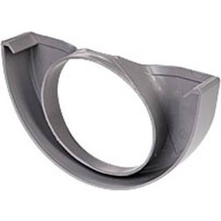 Plastmo endebund med hul, PVC, grå - nr. 12/Ø90 mm