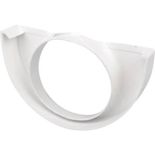 Plastmo endebund med hul, PVC, hvid - nr. 12/Ø75 mm