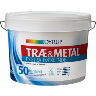 DYRUP Træ & Metal maling Ekstra Dækkende Glans 50 - 2,25 liter - Base 10