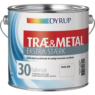 DYRUP Træ & Metal maling Ekstra Stærk Glans 30 Halvmat - 2,25 liter - Base 30
