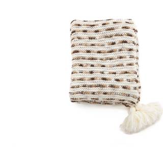 Venture Design Unny plaid Hvid/brun 170 x 130 cm