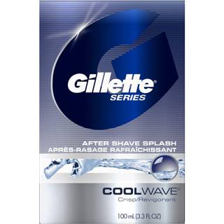 Gillette The Series Aftershave Splash Cool Wave - alkoholfri, følsom hud, 3,3 fl oz-flaske (pakke med 6)
