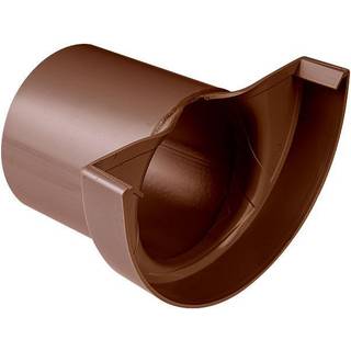 Plastmo endebund med tud, PVC, brun - nr. 10/Ø75 mm