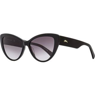LONGCHAMP Kvinde LO663S 005 Solbriller Plast Sort Grå Cat Eye Normal Skygge