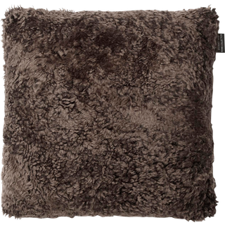 Skinnwille, Curly pudebetræk 45x45 cm Dark Brown