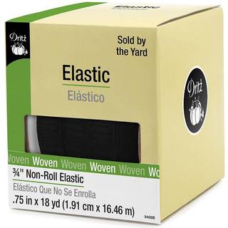 Dritz 9406b Ikke-rulle v?vet elastisk sort 3/4-tommer med 18-yard