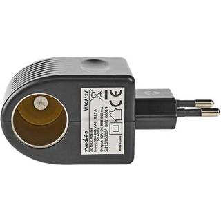 230V til 12V cigarettænder adapter, sort | PRIS-MATCH