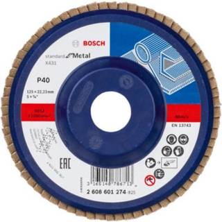 BOSCH Lamelslibeskive X431, Standard for Metal X431 Standard for Metal, 125x22.23mm, P40