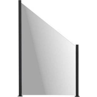 Glashegn med aluskinne 1500/1000mm - klar