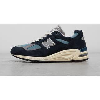 New Balance Mænd MADE in USA 990v2 i Blå/Grå læder, Størrelse 38.5