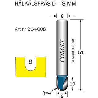 Cobolt 214-008 Fræserjern
