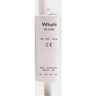 Elektrisk pantrypumpe Whale Premium Inline Pump, 12 V, 9.75 l/min ved 3 m. 11.75 l/min ved 1 m. 13 l/min ved 0 m., 3/8 (10 mm) slange / 1/2 (13 mm) slange