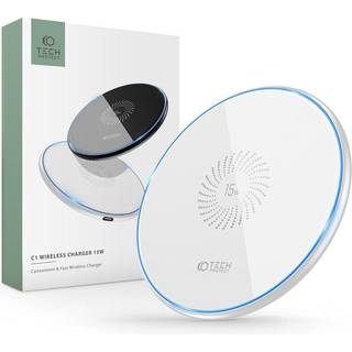 Tech-Protect C1 Single Charging Pad Trådløs Oplader 15W - Hvid