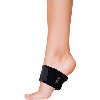 Copper Fit Arch Relief Plus - Unisex Justérbar Kompressionsfodstøtte med Indbygget Ortotisk Indlæg, Sort