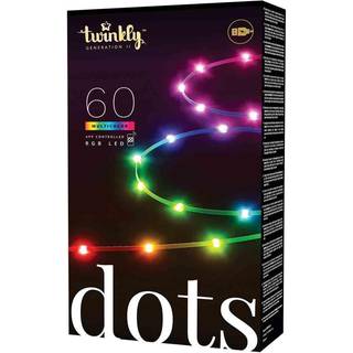 Twinkly Dots - 60 App-controlled RGB LEDs. 3 Meters. Clear Wire. USB-powered.