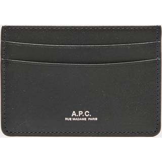 A.P.C. Calf Leather Card Holder Black