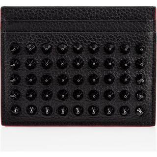 Christian Louboutin Kios Spikes leather card holder - black - One Size