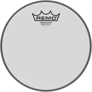 Remo Ambassador Smooth White 10"
