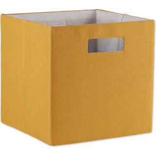 DII Polyester Cube Solid Honey Gold Square 13x13x13