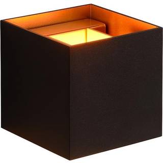 LED-væglampe Xio, kantet, guld