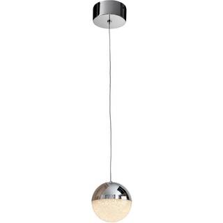 LED-hængelampe Sphere, krom, 1 lyskilde, Ø 12 cm