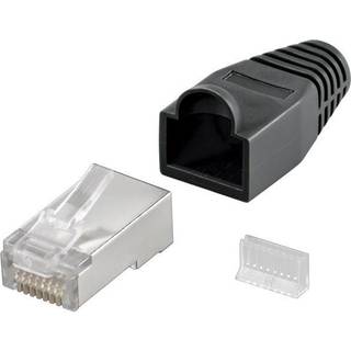 RJ45 Modularstik til Blød Cat 5 STP kabel - Sort