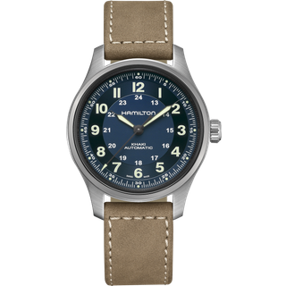 Hamilton H70545540 Herrenuhr Automatik Khaki Field Titanium Auto Blau