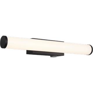 Mattimo LED-væglampe, bredde 40 cm, sort, afbryder